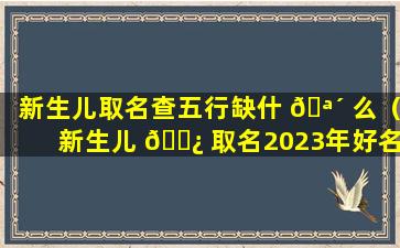 新生儿取名查五行缺什 🪴 么（新生儿 🌿 取名2023年好名字大全）